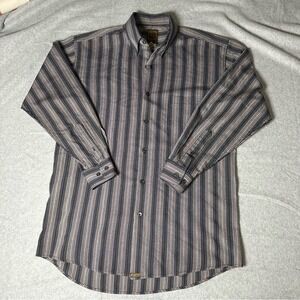 BRUNO Designed in Italy Mens Striped Long Sleeve‎ Button Down Shirt Size M